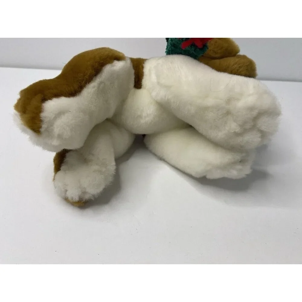 Commonwealth 2002 Saint Bernard Christmas Dog 8” Plush Stuffed‎ Animal Holiday